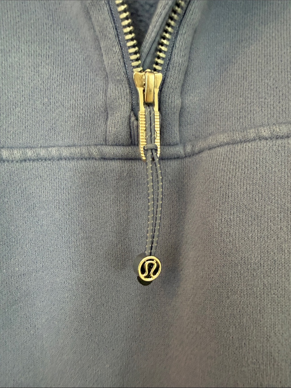 lululemon athletica Cropped Half-Zip Funnel Neck Sweatshirt - Slate Blue - Picture 3 of 5